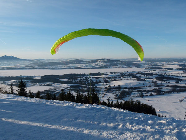 Paragliding-Tandemflight in winter